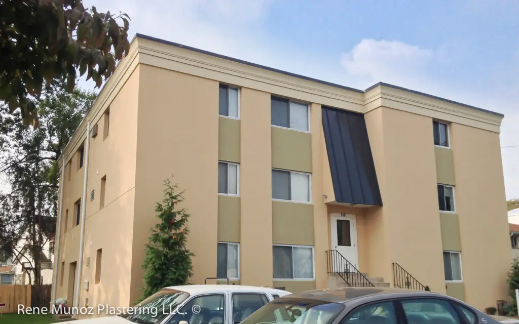 acrylic stucco building with a 3 inch EIFS Stucco system fro comfort and energy efficiency