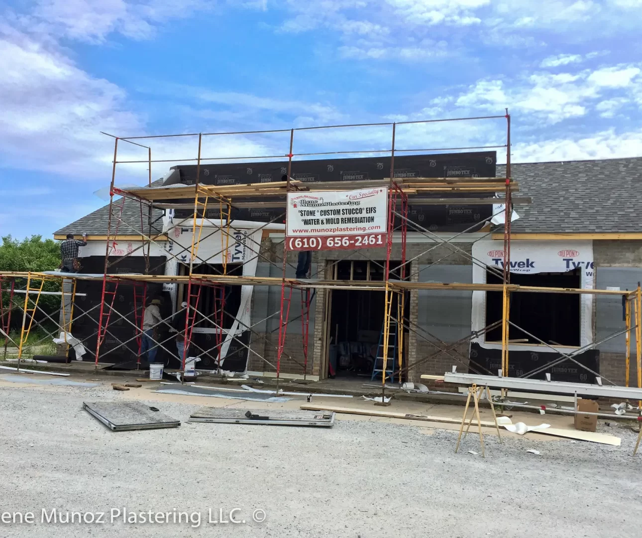 3 coat commercial acrylic stucco, west chester PA-3