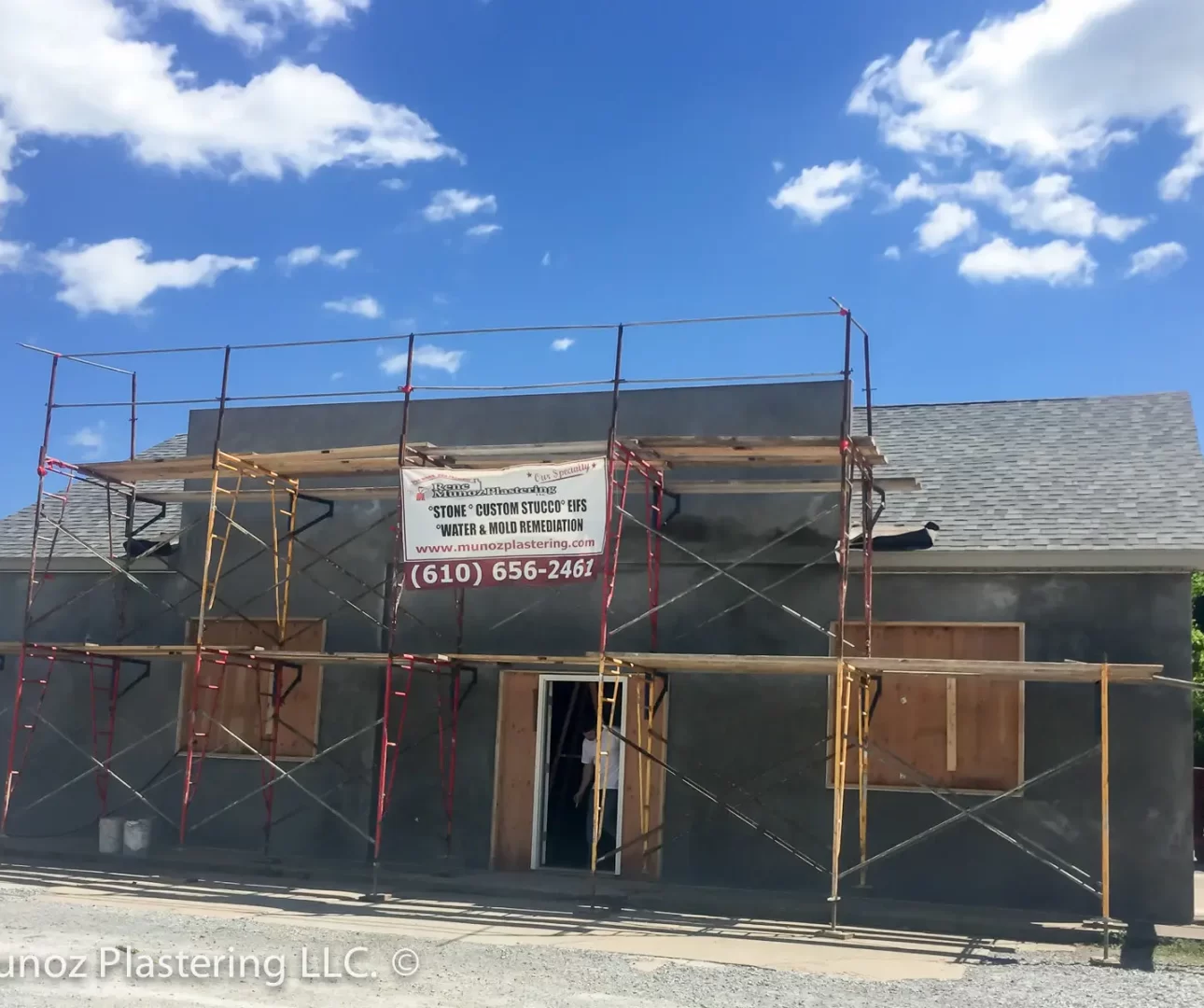 3 coat commercial acrylic stucco, west chester PA-5