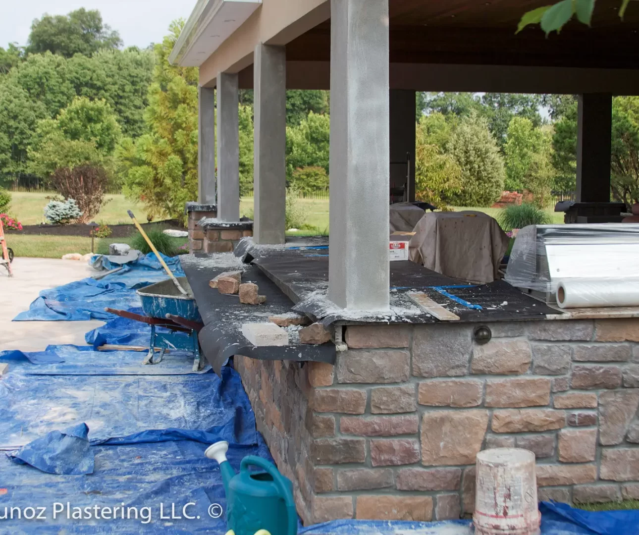 Acrylic stucco veneer stone contractor in Royersford PA 19468-11