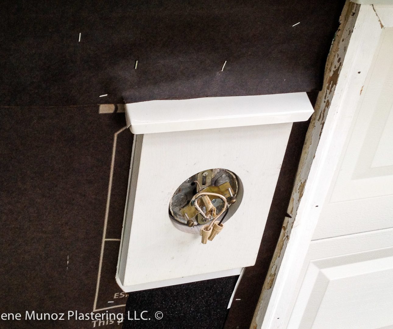 Azek for light fixture in stucco_