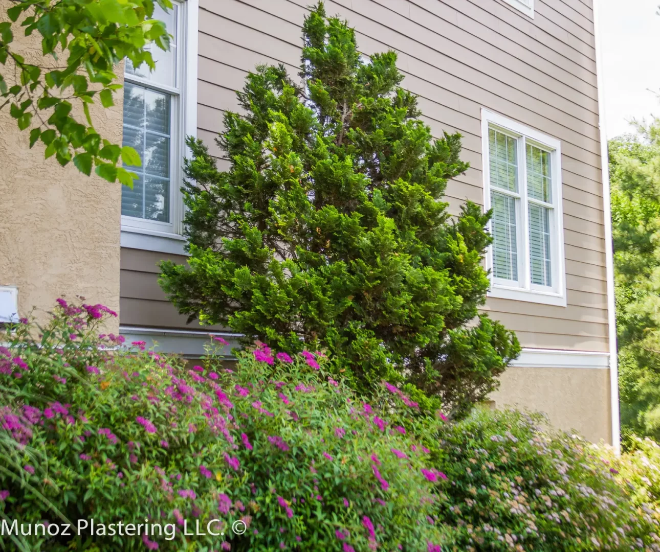 Stucco remediation to siding at West Goshen-12