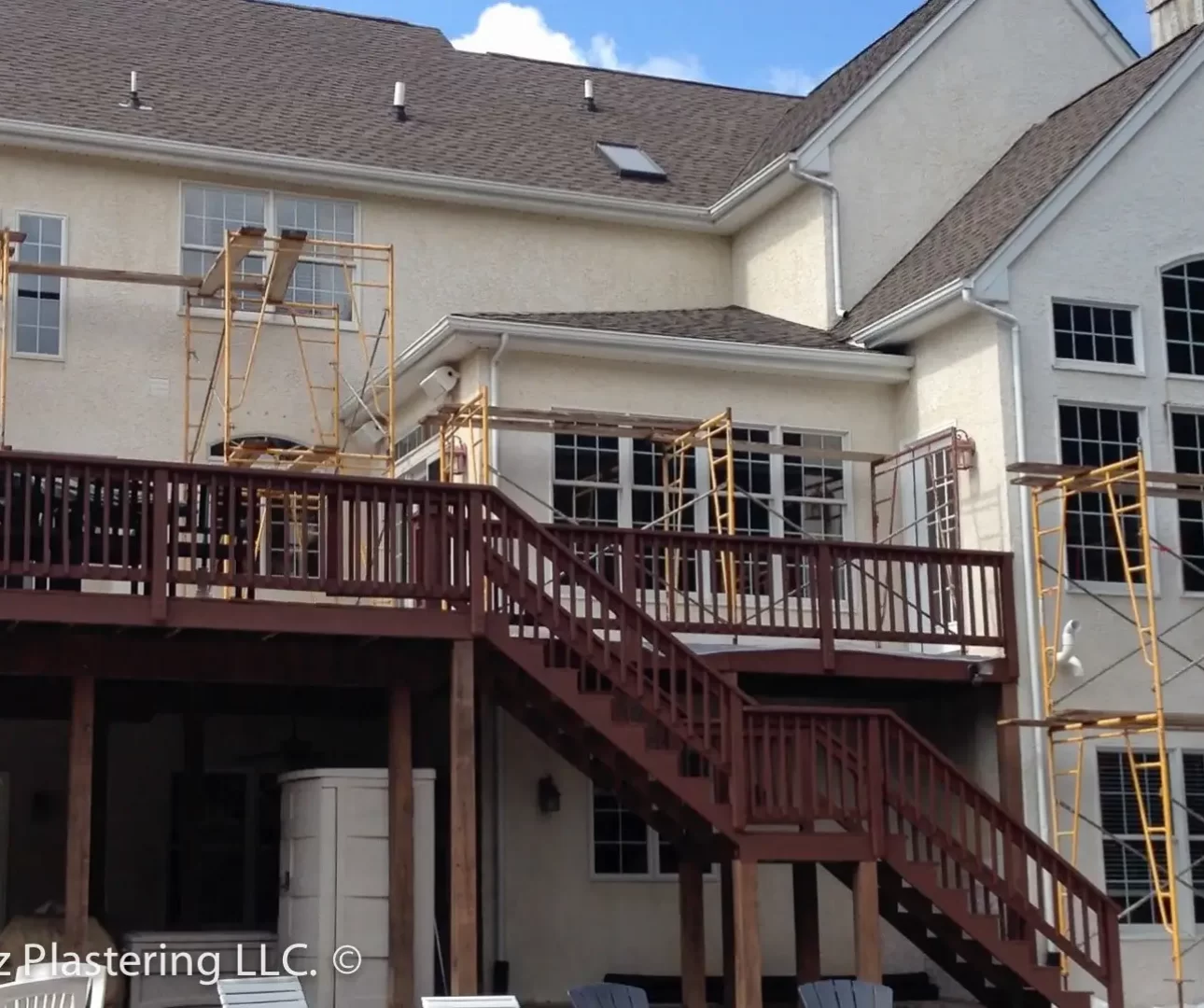 Stucco remediation to siding at West Goshen-19