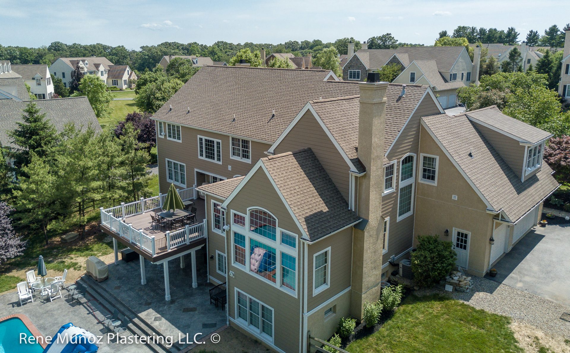Stucco remediation to siding at West Goshen-4
