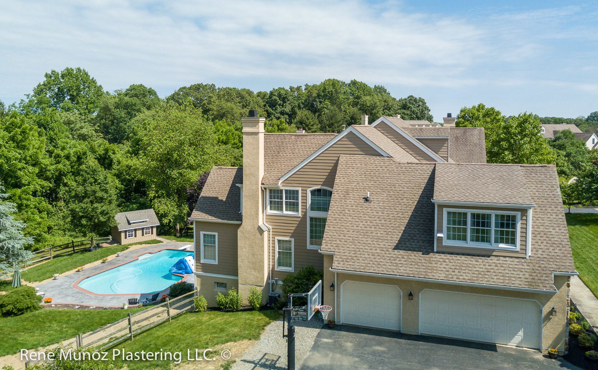 Stucco remediation to siding at West Goshen-7