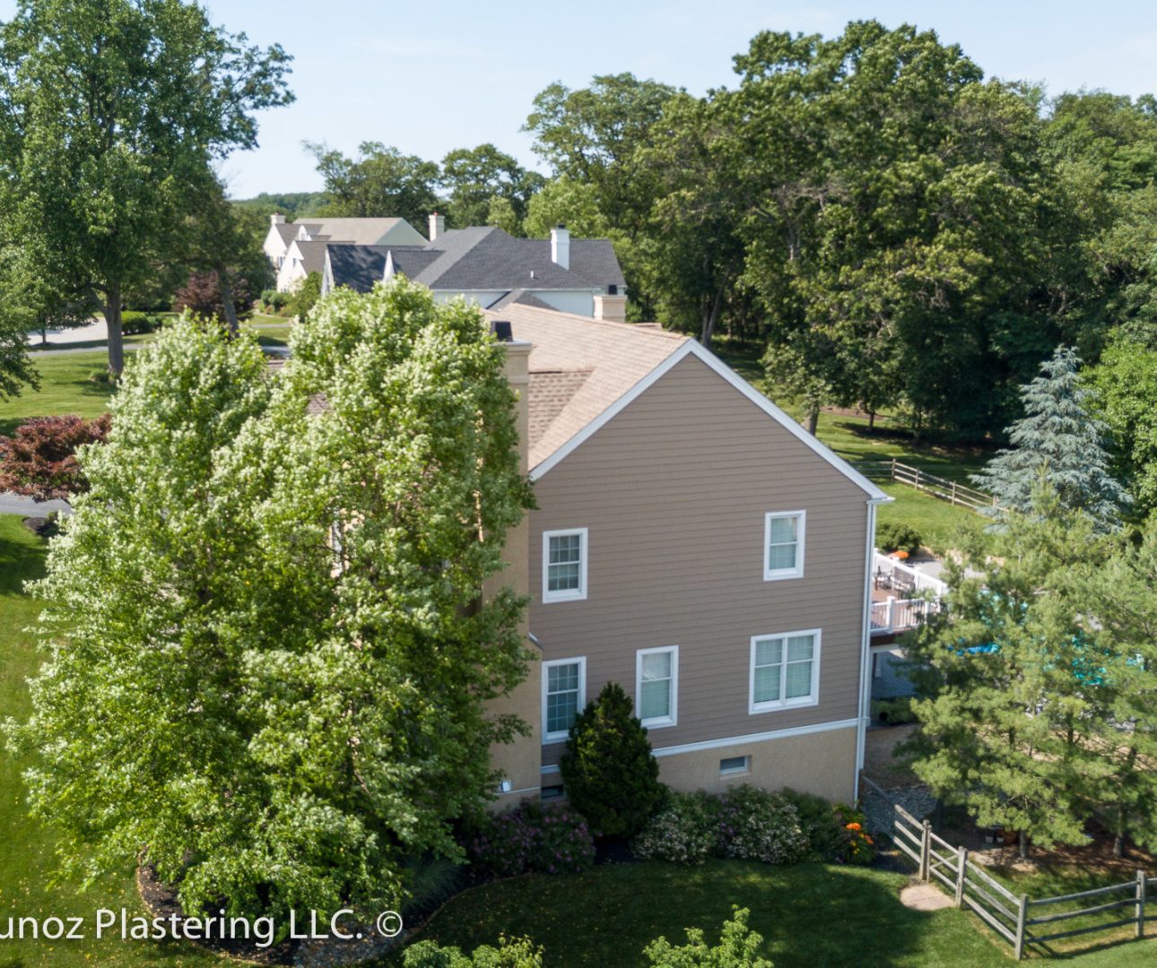 Stucco remediation to siding at West Goshen-8