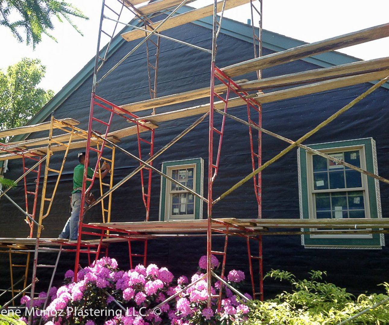 Tar paper installation_