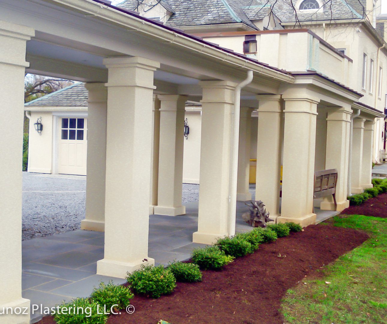custom stucco pillars corridor, contractor, professional, installer in Villanova, Media PA -1