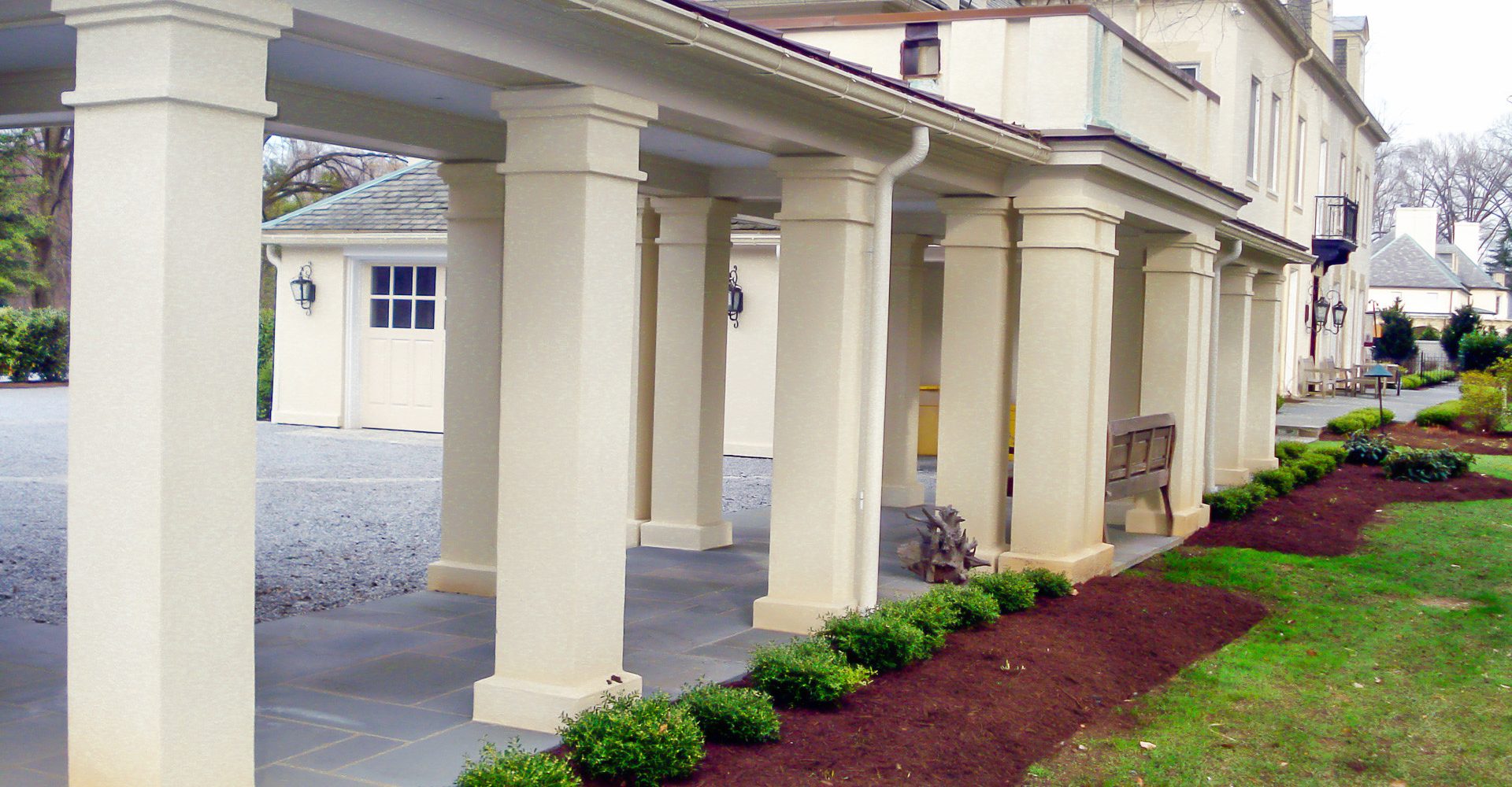 custom stucco pillars corridor, contractor, professional, installer in Villanova, Media PA -1