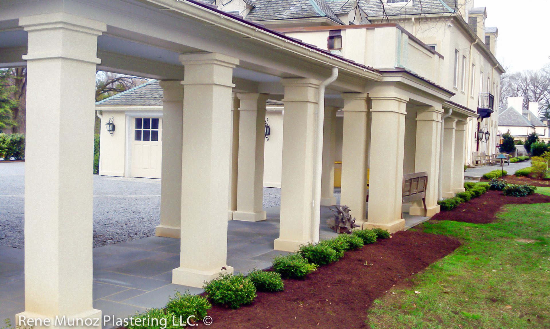 custom stucco pillars corridor, contractor, professional, installer in Villanova, Media PA -1