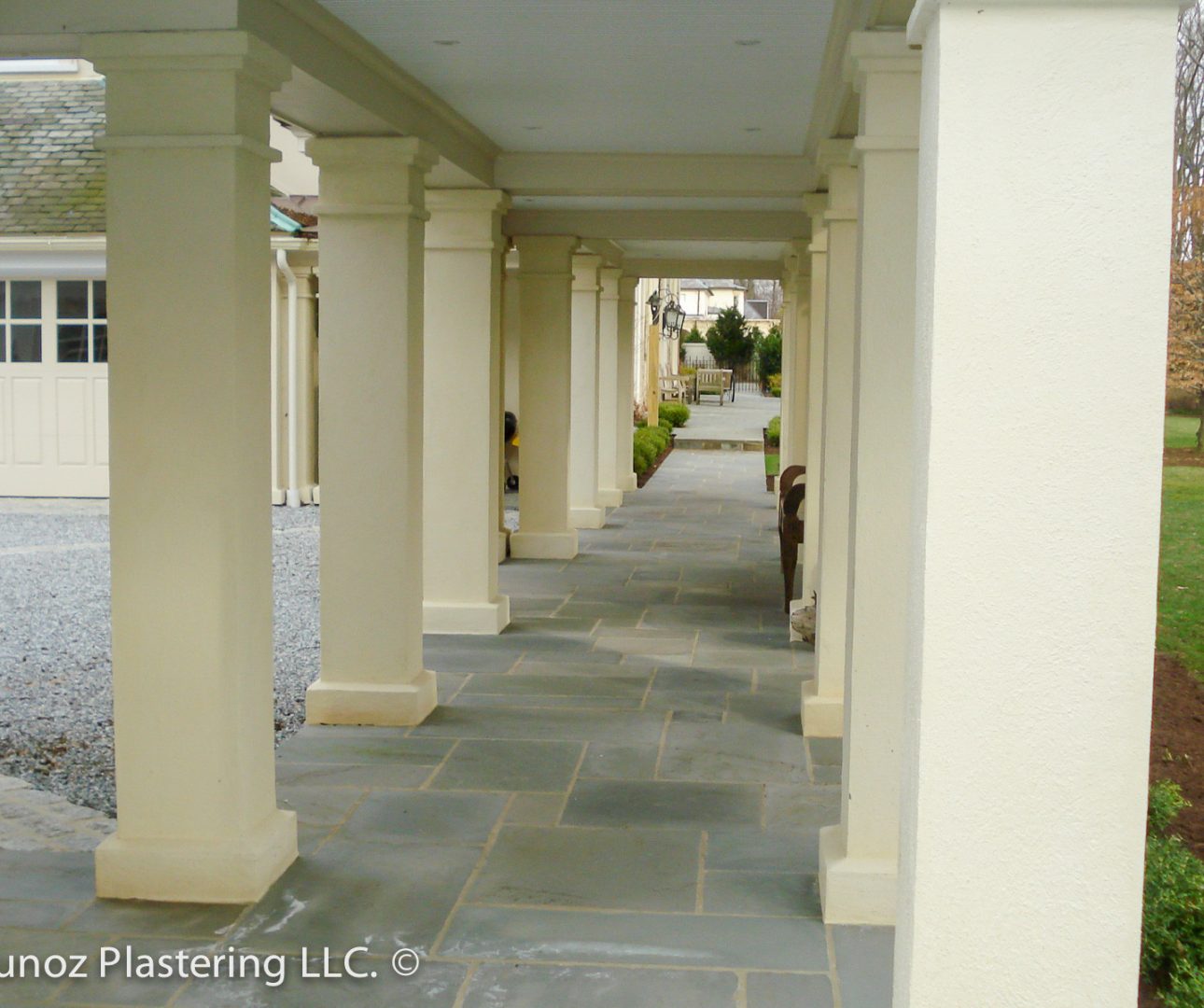 custom stucco pillars corridor, contractor, professional, installer in Villanova, Media PA -10